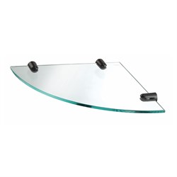 K-533GUN METAL Полка  стеклянная угловая K-533GM