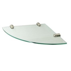 K-533NICKEL Полка  стеклянная угловая K-533N