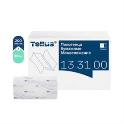 Tellus полотенца бумажные моносложения 133100