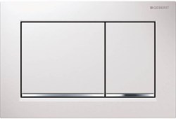 Смывная клавиша Geberit Omega30 для двойного смыва к 111.003/030/060 белый/глянцевый хром 115.080.KJ.1 - фото 46212