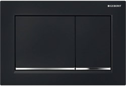 Смывная клавиша Geberit Omega30 для двойного смыва к 111.003/030/060 черный/глянцевый хром 115.080.KM.1 - фото 46219
