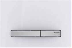 Смывная клавиша Geberit Sigma50 для двойного смыва к 111.300/350/361/362/380/390/796 белый/металлический хромированный 115.788.11.2 - фото 46278