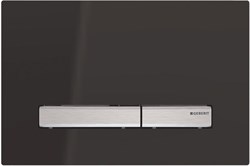 Смывная клавиша Geberit Sigma50 для двойного смыва к 111.300/350/361/362/380/390/796 черный глянцевый/металлический хромированный 115.788.DW.2 - фото 46284