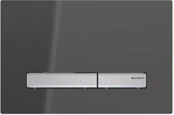 Смывная клавиша Geberit Sigma50 для двойного смыва к 111.300/350/361/362/380/390/796 зеркальное дымчатое стекло/металлический хромирован 115.788.SD.2 - фото 46290