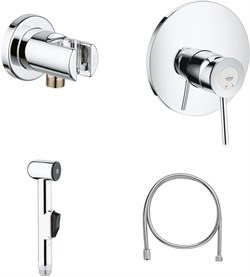 BauClassic Готовый комплект для гигиенического душа, хром 124434 - фото 46485