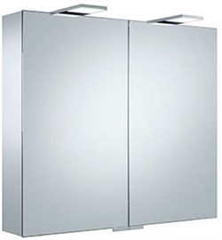 ROYAL 15 Зеркальный шкаф 800x150x720 мм, 2 распашные дверцы с двусторонним озеркаливанием, с подсветкой 14403171301 - фото 46809