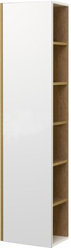 Шкаф-колонна Сканди с зеркалом Белый/Дуб Рустикальный 1A253403SDZ90 - фото 47825