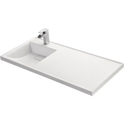 Раковина Лондри 105 белая левая 1A72833KLH01L - фото 48101