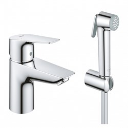 BauEdge Смеситель для раковины с гигиеническим душем, хром 23757001 - фото 48492