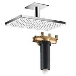 Set HG Rainmaker Select 460 1jet верхний душ (24002400+24010180), белый/хром 24002400S - фото 48537