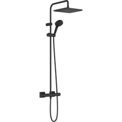 HG Vernis Shape Showerpipe 240 термостатическая душевая система матовый черный 26427670 - фото 48854