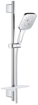 Rainshower SmartActive Cube 130 Душевой гарнитур III, душевая штанга 600 мм, шланг 1750 мм, 9,5 л/мин, полочка, хром 26584000 - фото 49020