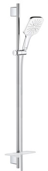 Rainshower SmartActive 130 Душевой гарнитур III, душевая штанга 900 мм, шланг 1750 мм, полочка, белая луна 26586LS0 - фото 49024