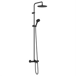 HG Vernis Blend Showerpipe 240 термостатическая душевая система, матовый черный 26899670 - фото 49217