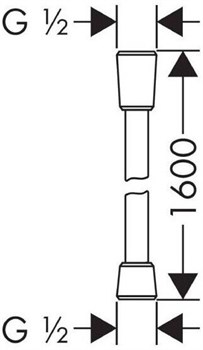 HG Isiflex 160 см шланг для душа матовый черный 28276670 - фото 49686