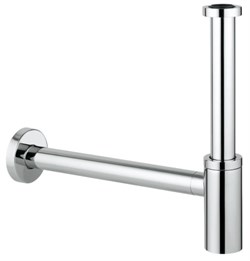 Сифон 1 1/4" из латуни для раковины, хром 28912000 - фото 49771