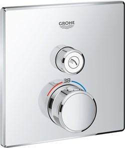 Grohtherm SmartControl Внешняя часть термостатического смесителя на 1 выход, хром 29123000 - фото 49809