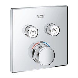 Grohtherm SmartControl Внешняя часть термостатического смесителя на 2 выхода, хром 29124000 - фото 49813