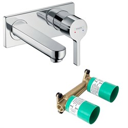 Set HG Metris S смеситель для раковины из стены (31162000+13622180) 31162000S - фото 49944