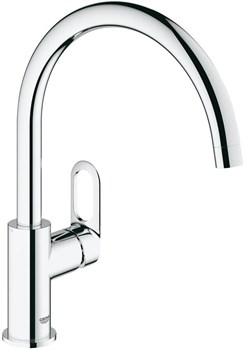 BauLoop Смеситель для мойки С-излив, хром (замена 31368000) 31368001 - фото 49971