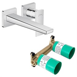 Set HG Metropol смеситель для раковины из стены (32526000+13622180) 32526000S - фото 50169