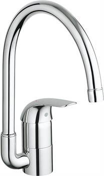 Euroeco Смеситель для кухонной мойки с высоким изливом, хром 32752000 - фото 50284