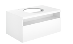 STAGELINE Тумба под умывальник 800x550x490mm,1 ящик,oтверстие под смеситель слева,с освещением,pозеткa и USB,пластиковый сифон,цв.vulkanit 32864970100 - фото 50347