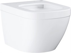 Euro Ceramic Унитаз подвесной безободковый, компактный, (без сиденья), альпин-белый 39206000 - фото 50777