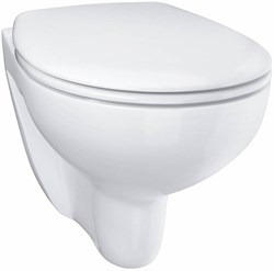 Bau Ceramic Подвесной безободковый унитаз с сиденьем (с микролифтом), альпин-белый 39351000 - фото 50811