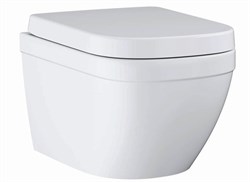 Euro Ceramic Унитаз подвесной с сиденьем для унитаза, альпин-белый 39554000 - фото 50858