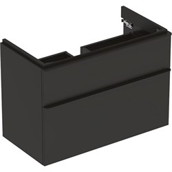 Geberit Smyle Square Шкафчик под раковину с двумя выдвижными ящиками, для раковины 90 см, высота 61.7 см, темно-серый матовый 500.354.JK.1 - фото 51302