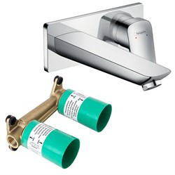 Set HG Logis смеситель для раковины из стены (71220000+13622180) 71220000S - фото 51883