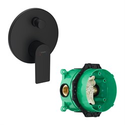 Set HG Rebris E смеситель для ванны (72468670+01800180), матовый черный 72468670S - фото 52203