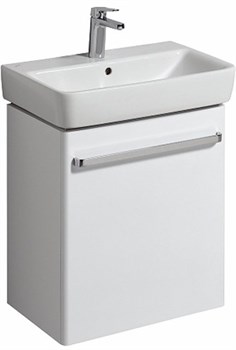 Renova Compact Шкафчик под раковину, 550х604х337 мм, крепление дверей справа/слева, корпус белый матовый, фасад белый глянец (Снят с произво 862060000 - фото 52736
