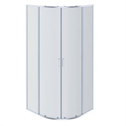 Душевой уголок 1/4 круга, двери раздвижные 900x900x2000, профиль хром, стекло прозрачное AQ ARI RO 09020CH - фото 53305