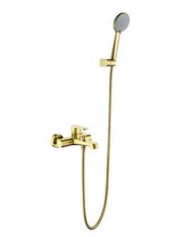 ОБЕРОН смеситель для ванны с душевым набором 3jet, шлиф. золото AQ1249BG