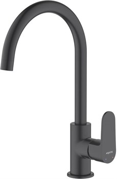 ОБЕРОН смеситель для кухни, матовый черный AQ1282MB - фото 54316