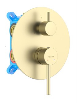 ЕВРОПА смеситель для ванны 2 режима (внешняя и скрытая часть), шлиф. золото AQ1346BG