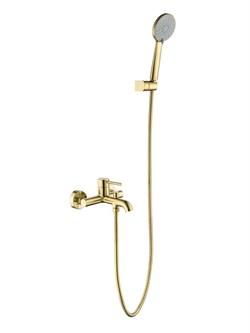 ЕВРОПА смеситель для ванны с душевым набором 3jet, шлиф. золото AQ1349BG