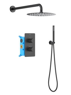 ЕВРОПА Set 3 в 1 душевой комплект 2 режима, матовый черный AQ1376MB - фото 54624