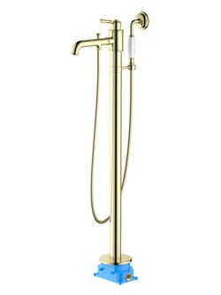 КЛАССИК смеситель для ванны напольный (внешняя и скрытая часть), полир. золото AQ1545PG
