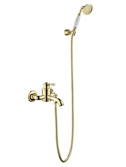 КЛАССИК смеситель для ванны с душевым набором, полир. золото AQ1549PG