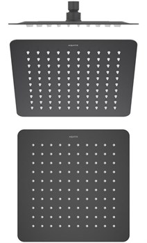 квадратный верхний душ 250*250*2 мм, матовый черный AQ2072MB - фото 55796