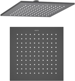 квадратный верхний душ 250*250*7 мм, матовый черный AQ2076MB - фото 55865