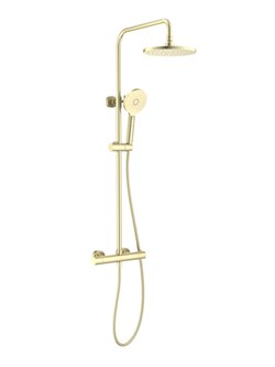 ЕВРОПА термостатическая душевая система (смеситель для душа) 220мм, шлиф. золото AQ2343BG
