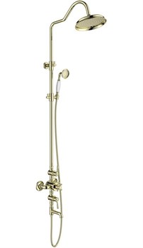 КЛАССИК термостатическая душевая система с изливом 220мм, полир. золото AQ2543PG