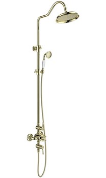 КЛАССИК термостатическая душевая система (смеситель для душа) 220мм, полир. золото AQ2563PG