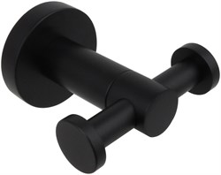 ВЕГА крючок двойной, матовый черный AQ4002MB - фото 56484