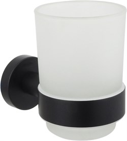 ВЕГА стакан с держателем, матовый черный AQ4004MB - фото 56490