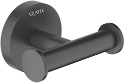 ОБЕРОН крючок двойной, матовый черный AQ4202MB - фото 56845